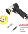 Smooth Operator Air Angle Die Grinder 90 Degree Pneumatic Polisher Buffer with sanding pads and accessories for auto detailing.