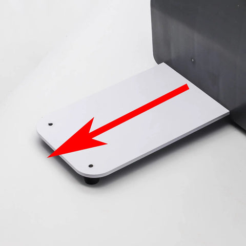 Heavy Duty High Speed Air Cushion Machine Rolls Out Bulletproof Air Pillows At Thirty Nine Feet Per Minute Cranks To Hot In Thirty Seconds For Smooth Shipping Hustle, showing white base plate and connections.