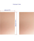 Double Sided Copper Clad PCB Laminate FR-4 Glass Fiber Board 300 x 200 x 1.5mm showing dimensions.