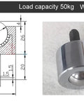 Top Tier Precision Ball Bearing Caster With Threaded Stem Wheel Built Like A Tank For Heavy Loads Quick Swap Mount, 50kg capacity.