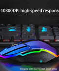 Game Ready Led Wired Mechanical Keyboard And Mouse Combo With Multimedia Keys Solid Aluminum Base 104 Layout Dual Color Caps High DPI Mouse with RGB lighting and anti-skid design.