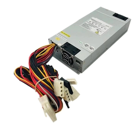 Beefy 300W Server Power Supply For Industrial Control Systems, Compatible With 300-601U, Rugged Workhorse Power Solution For Rack And Embedded Controllers Great For Durable High Load Environments. Gray metal PSU with bundled power cables