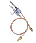 Water heater pilot assembly for Atwood 91603 RV; metal valve body with copper tubing and brass fittings