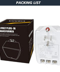 24 Volt AC Plug In Doorbell Transformer For Ring Doorbells And Compatible With Nest Ecobee Sensi And Honeywell Thermostats Power Supply For Multiple Smart Doorbells packaging and adapter