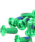 Aluminum Alloy Disc Brake Rotor Bolts 12 Piece Set For Mountain Road And Fixed Gear Bikes Green Screws Lightweight