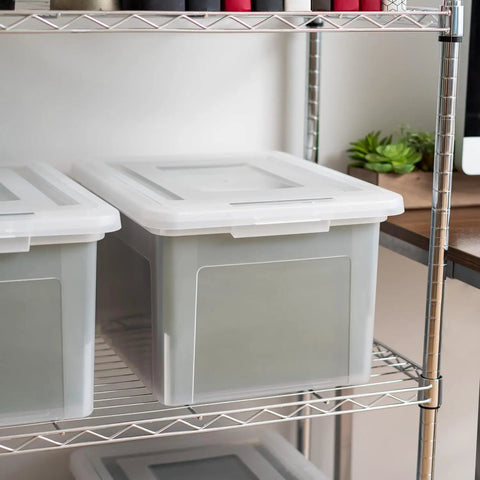 Slick Clear Storage Bin With Heavy Duty Snap Lids Fits Letter And Legal Hanging Files For Teachers And Offices No Sweat Paper Sorting That Keeps Your Documents Hella Dope And Super Tidy