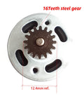 18V DC Motor With 16 Teeth Gear For Matrix Drill Compatibility showing 16-tooth steel gear and size details