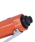 Close-up of Badass Air Die Grinder Kit 22000 RPM Pneumatic Tool showing aluminum body and oil daily maintenance slot.