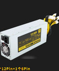 Heavy Duty 3600W Mining Power Supply For Multi GPU Rigs And Industrial Miners 180 To 265V Switching PSU With Metal Housing Quiet Operation Built Tough For Stable Power And Safety, metal PSU with fan and cables