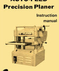 Pro Level Service And Parts Manual For 15 Inch Wood Planer Molder, Straight Talk Installation Instructions cover with planer image.
