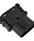 Heavy Duty 160A Wire Connectors Plugs Rated At 150V For Electric Forklifts And Stackers High Current Capacity Male Electrical End Pins. Black connector with male pins.