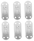 Top Shelf Heavy Duty Metal Bed Rail Brackets With Concealed Headboard Mounting Hardware Six Piece Kit featuring six steel brackets.