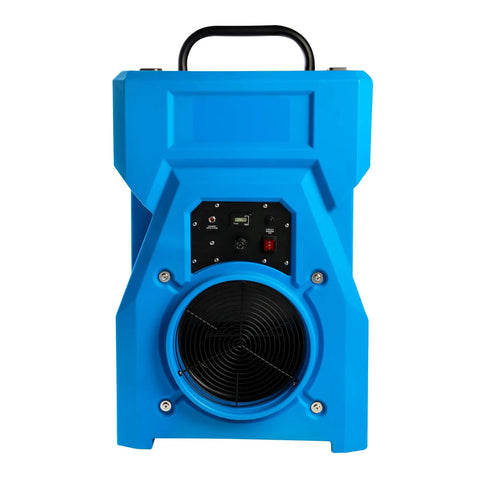 Beast Heavy Duty 1000 CFM Portable Industrial Air Purifier with True HEPA Filter, 1 HP Motor, front view of blue unit.