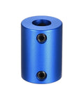 3 To 8mm Bore Rigid Shaft Coupling With Set Screws Aluminum Alloy 25mm Length 18mm Outer Diameter Sleek Dark Blue
