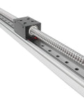 Close-up of 600mm Travel Linear Stage Actuator with SFU1605 ballscrew and square rails for CNC projects
