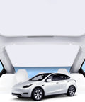 Fannasi roof sunshade for Tesla Model 3, white full-coverage sunroof shade