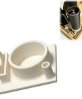 Slick Coffee Grinder Accessory Storage Rack For Manual Brewers And Daily Counter Organization Features a compact white 3D printed mount holder.