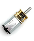 Rock Solid DC 12V Micro Speed Gear Motor With N20 Mini Metal Electric Reducer top view showing metal housing and gear mechanism.