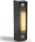 LED Lighted Doorbell Button In Black Plastic, No More Fumbling After Dark, Classic Rectangular Design, Durable Push Button For Door Chime System