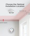 10-Year Battery 2-In-1 Smoke And Carbon Monoxide Alarm Detector With Large LCD Display UL 217 9th Edition installation