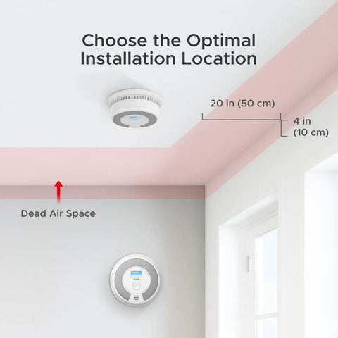 10-Year Battery 2-In-1 Smoke And Carbon Monoxide Alarm Detector With Large LCD Display UL 217 9th Edition installation