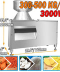 Industrial Pro Grade Heavy Duty Coconut Meat Grinder And Root Crop Pulverizer 500kg Per Hour with dimensions shown