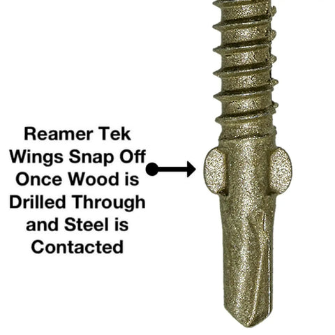 Heavy Duty Self Drilling Wood To Metal Screws With T Thirty Torx Star Heads for trailers, showing reamer tek wings detail.