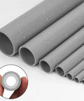 Six Pieces Three Quarter Inch Grey Electrical Conduit PVC Pipe Seventeen Inches Long Sch40 Rigid Tube Round Pipes for wiring