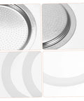 Espresso Maker Replacement Gaskets And Silicone Sealing Rings One Set For Coffee Pot Accessories Pro For Home Kitchen And Coffee Bar Barista Grade Silicone Seals That Fit Most Pots close-up of gaskets and filters