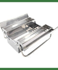 Tough As Nails 16.5 Inch Rustproof Stainless Steel Toolbox With Two Reinforced Tiers And Three Quick Grab Trays open with trays extended.