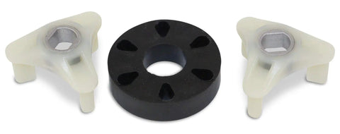 Motor Coupler Replacement For 285753A Washer With Metal Core Reinforcement, Premium Quality Heavy Duty Retrofit, Easy Install For Most Major Washers, Top And Front Load Models, Durable Part With A 5 Year Warranty, black coupler and two white plastic hubs