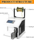 Plug And Play Automatic Twist Tie Packing Machine With Five Premium Gold Metallic Wire Rolls Fast Electric Bag Sealer showing operation panel and cable tie roll.
