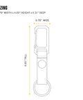 Diagram of Durable Metal Key Keeper With Belt Loop Keyring Clip For Car And Home Keys Self Locking Gate Rugged Nylon
