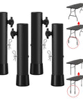 Heavy Duty Adjustable Table Risers And Leg Extenders Four Pack with dual height settings, steel construction for leveling furniture legs.