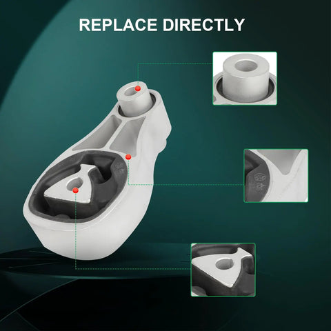 Heavy Duty Engine Motor Mount And Transmission Mount And Torque Strut Mount Set Compatible With Smart For Two 1.0L 2008 Through 2015 close-up view showing durable material and structure.