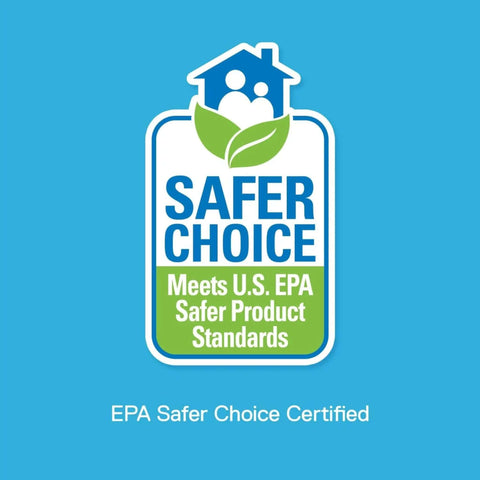 EPA Safer Choice Certified badge on blue background.