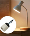 E26 Universal Ceramic Light Socket With Rotary Switch 250V 660W For Lamp Replacement No Fuss Twist Knob Repair High Heat Resistant Porcelain Socket For DIY Lighting Projects And Upgrades, porcelain lamp socket shown in table lamp