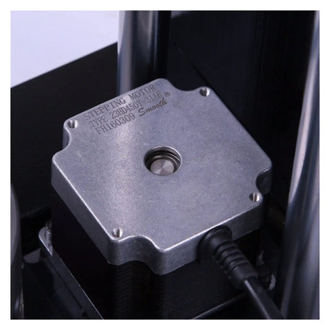 Heavy Duty CNC Router Rotary Axis Attachment For CO2 Engraving Cutting Machine With 80MM Tailstock A-Axis Closed Loop Control close-up of stepping motor.