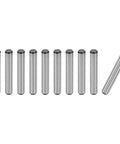 10-piece set of 5/16 inch dowel pins, 2 inch length, heat treated alloy steel, bright finish for precise alignment and durability