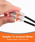Heavy Duty Lever Wire Connectors Push In Electrical Nuts UL Certified For Secure Home Wiring Projects Quick Splice And Safe Connections That Are Totally Rad, clear 2-wire splice