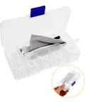 Glasses Repair Kit With Screws Nose Pads And Precision Screwdriver Tools For Quick Eyeglass Fixes At Home A Complete Eyewear Maintenance Set for DIY Eyewear Repairs And Easy On The Go Fixes shown open with contents visible
