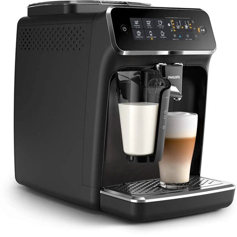 Fully Automatic Espresso Machine Featuring Intuitive Touch Display And Smooth LatteGo Milkmaker creates drinks, counter-friendly design.