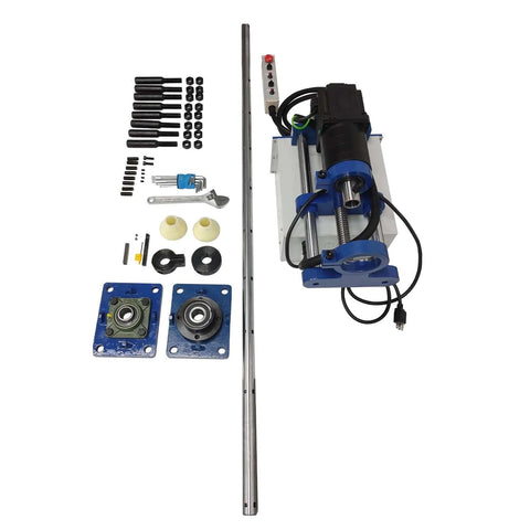 BREVELTION portable hole drilling boring machine with 35–80 mm bore, 5.24 ft bar, control handle and blue unit.