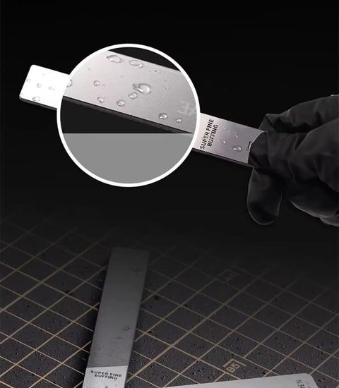 Pro Grade Glass Polishing And Grinding Tool For Scale Plastic Models, Dual Sided With Mirror Finish And Fine 10000 And 12000 Grit
