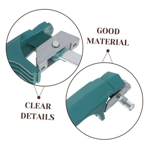 Heavy Duty Oven Handle Replacement For Commercial Kitchen Equipment close-up of ergonomic green handle showcasing metal core and grip design.
