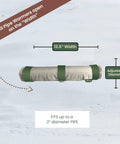 Original Pipe Insulation Roll That Keeps Pipes From Freezing This Winter, 13.5" width, adjustable, UV coated cover