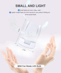 2 Pack LED Garage Light Bulbs 35W 150W Equivalent, E26 Base Daylight 6500K, Deformable 360 Degree Panels in hands