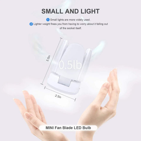 2 Pack LED Garage Light Bulbs 35W 150W Equivalent, E26 Base Daylight 6500K, Deformable 360 Degree Panels in hands