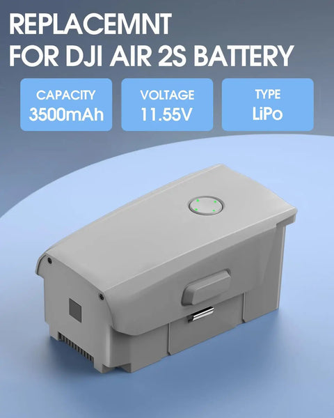 DJI Mavic Air 2S Battery 3500mAh 11.5V Smart Flight Battery With Extended Flight Time For Mavic Air 2 And Air 2S High Capacity LiPo Power Pack Delivers Up To 34 Minutes Of Flying displayed with specs