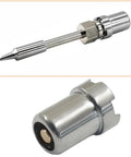 Four Pack Universal Magnetic Adapter Kit For Soldering And Circuit Board Repair, Threaded Screw Converter Metal Connectors, close-up view